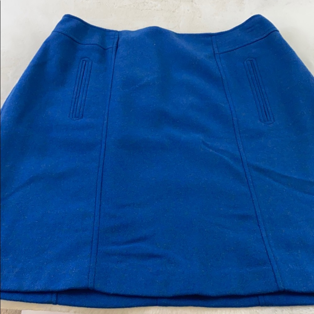 Talbots royal blue A-line wool skirt